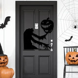 Yeknu New Halloween Decoration,Skull,Pumpkin,Halloween Horror Door Stickers, Felt Wall Stickers,Room Decor