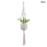 Yeknu Macrame Handmade Plant Hanger Baskets Flower Pots Holder Balcony Hanging Decoration Knotted Lifting Rope Home Garden Supplies