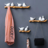 Yeknu 1pc bird shaped wall hanging hook non perforated storage rack entrance clothes key storage bedroom decoration clothes hat hook