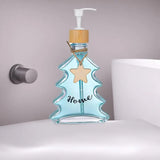 Yeknu Christmas Tree Soap Dispenser Liquid Soap Dispenser Bathroom Glass Hand Sanitizer Lotion Bottle Household Storage Accessories