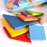 Yeknu Wooden Tangram Game, Montessori Educational Toy, Provides Children With Learning Tools For Mathematics And Geometry