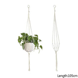 Yeknu Macrame Handmade Plant Hanger Baskets Flower Pots Holder Balcony Hanging Decoration Knotted Lifting Rope Home Garden Supplies