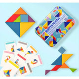 Yeknu Wooden Tangram Game, Montessori Educational Toy, Provides Children With Learning Tools For Mathematics And Geometry