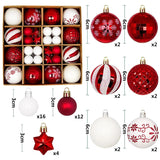 Yeknu Christmas Ball Ornament Set Big Xmas Tree Hanging Pendant Snowflake Merry Christmas Decoration for Home 2025 New Year Party Gift