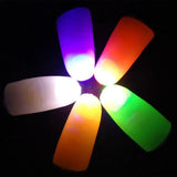 Yeknu 2Pcs Thumb Finger Light Magic Thumbs Light Toys for Adult Magic Trick Props Led Flashing Fingers Halloween Party Children Toys