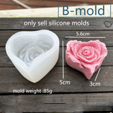 Yeknu Tulip Peony Flower Silicone Mold Mother's Day DIY Gift Scented Candle Flower Mould Rose Flower Jasmine Handmade Soap Mold