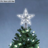 Yeknu LED Light Up Christmas Tree Star Topper Xmas Tree Ornaments Lamp 2025 New Year Decorations For Home Navidad Natal Noel