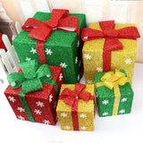 Yeknu Christmas Gift Box New Year Santa Eve Packaging Snowflake Apple Cake Party Decoration Packaging Box Candy Case Merry Christmas