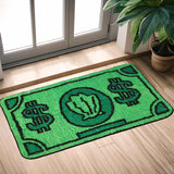 Yeknu Cartoon Money Rugs Waterproof Floor Mat Fluff Carpet Non-slip DoorMat Halloween Decor Banknote Rug for Bathroom Hallway Balcony