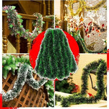 Yeknu Christmas Green Cane Ribbons Garland DIY Xmas Tree Ornaments Green Cane Ribbons Wreath Hanging Pendent Home Party Decoration