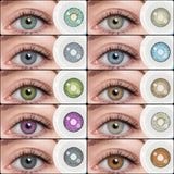 Yeknu 2pcs/1Pair Natural Color Contact Lenses for Eyes NEW York PRO Cosplay Series Soft Contacted Lens Color Eye Lenses Eyes Cosmetics