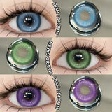 Yeknu Halloween Cosplay Color Contact Lenses 1pair Cute Blue Contacts Anime Red Lenses Beautiful Pupils Green Eye Lens