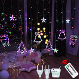 Yeknu Christmas Lights 2024 Festoon String Light Fairy Garland Curtain Decor For Holiday 2025 New Year Decoration 220V/110V/Battery