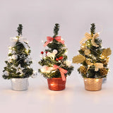 Yeknu 20/30cm Artificial Christmas Tree Table Ornament with LED Light Balls Christmas Decoration for Home New Year Gift Mini