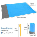 Yeknu 1pc Lightweight Waterproof Beach Mat, 210T Polyester Beach Mat Sandproof, Moisture-proof, Easy To Clean, Machine Washable