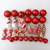 Yeknu Christmas Tree Balls Red Candy Cane Hanging Ornament Big Pendants Set Christmas Decorations For Home 2024 Natal Navidad New Year