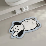 Yeknu Cartoon Puppy Living Room Sofa Carpets Cute Soft Girly Children's Bedroom Bedside Carpet Blue Plush Cloakroom Coffee Table Rugs