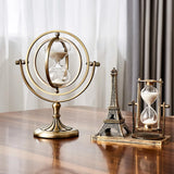 Yeknu Nordic Creative Retro Metal Hourglass Timer TV Cabinet Porch Decoration Hourglass Timer Office Home Decoration Ornaments