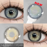 Yeknu New Natural Color Contacts Lenses for Eyes 2Pcs/1Pair Colorful Beautiful Pupil Colored Lenses Yearly Brown Eyes Contact