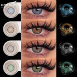 Yeknu Colorful Contact Lenses for Eyes 1pair Fashion Eye Lenses Gray Contacts Green Lenses Blue Eye Contacts Yearly Eye Lens