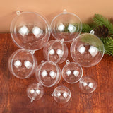 Yeknu 4-10CM Christmas Transparent Ball Plastic Fillable Bauble Xmas Tree Hanging Ornaments Decoration for Home Wedding Party Gift Box