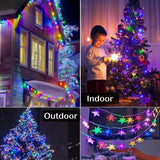 Yeknu Star Snowflake Christmas LED USB Battery 220V String Fairy Lights Garland For Tree New Year Decorations 1.5M-30M Noel Navidad