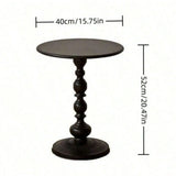 Yeknu Vintage Coffee Table Living Room Side Table American Small Round Desk Bedroom High-grade Bedside Table Furniture Ornaments