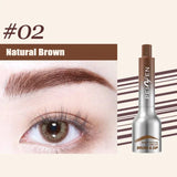 Yeknu Air Cushion Wild Eyebrow Painting Paste Square Brush Tea Brown Pressing 3D Dye Dip Eyebrow Enhancers Cream Hairline Modification