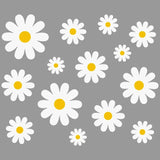 Yeknu White Daisy Flower Wall Stickers Kids Room Living Room DIY Art Decas Baby Nursery Home Decoration PVC Window Sticker