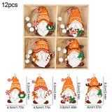 Yeknu Christmas Wooden Pendants Gingerbread Man Gnomes Xmas Tree Hanging Oranment Noel Navidad Decorations for Home New Year Gift