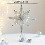 Yeknu Christmas Star Tree Topper, LED Glowing Star Lamp, Sparkling Night Light,  Festive Xmas Tree Ornament, Home Decor for Christmas