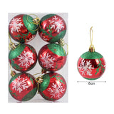 Yeknu 6Pcs/box 6cm Christmas Ball Ornaments Xmas Tree Hanging Pendant Christmas Decorations for Home Navidad Natal New Year Gift