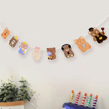 Yeknu Brown Teddy Bear Happy Birthday Letter Banner Garland For Kids Boy Girl Birthday Party Decoration Supplies Hanging Flags