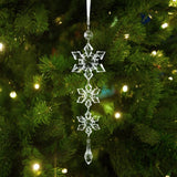 Yeknu Xmas Tree Transparent Snowflake Hanging Ornaments Acrylic Pendant 2024 Christmas Decoration for Home Navidad Gifts New Year