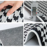 Yeknu Modern Minimalist Houndstooth Living Room Carpet Large Area Black White Design Bedroom Rug Coffee Table Mat IG Luxury Decor Home