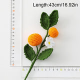 Yeknu New Crochet Flower Artificial Hand-knitted Fruit Flowers Bouquet DIY Handmade Fake Flower Christmas Wedding Party Home Decor