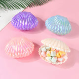 Yeknu 5/10pcs Shell Shaped Candy Gift Box Girls Mermaid Birthday Party Decor Wedding Baby Shower Favors Christmas Jewelry Storage Box