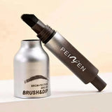 Yeknu Air Cushion Wild Eyebrow Painting Paste Square Brush Tea Brown Pressing 3D Dye Dip Eyebrow Enhancers Cream Hairline Modification