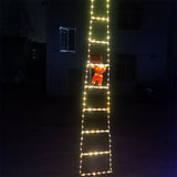 Yeknu 3M Santa Claus Climbing Ladder Warm Light 2024 Christmas Decoration for Home Outdoor Garden Cristmas tree Ornement New Year Gift