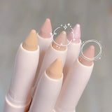 Yeknu 14 Colors White Eyeliner Shiny Glitter Eyeshadow Stick Eye Liner Pen Matte Brown Pink Pearlescent Eyes Makeup Brighten Silkworm