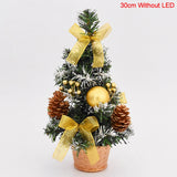 Yeknu 20/30cm Artificial Christmas Tree Table Ornament with LED Light Balls Christmas Decoration for Home New Year Gift Mini