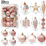 Yeknu Christmas Tree Balls Red Candy Cane Hanging Ornament Big Pendants Set Christmas Decorations For Home 2024 Natal Navidad New Year