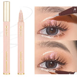 Yeknu Ultra-fine Liquid Eyeliner Waterproof Glitter Matte Black Brown Shiny Eyeliner Lying Silkworm Pen Eye Beauty Party Makeup Tools