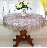 Yeknu European Style Round Tablecloth, Elegant Lace Tablecloth, Dining Table Cloth, Kitchen Table Cover, Decorative Towel