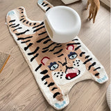 Yeknu Irregular Tiger Pattern Living Room Carpet Cute Leopard Print Children's Bedroom Rug Aesthetics Rugs тигр ковер 호랑이 양탄자 Tapis IG