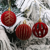 Yeknu 6Pcs/box 6cm Christmas Balls Ornaments Christmas Tree Hanging Pendants Christmas Decorations for Home 2024 Navidad New Year Gift