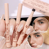 Yeknu Waterproof Freckle Pen Natural Lifelike Dot Spot Pen Lasting Not Easy To Fade Brown/Dark Face Fake Freckles Pen Makeup Cosmetics