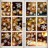 Yeknu 36pcs/lot White Snowflake Christmas Wall Stickers Glass Window Sticker Christmas Decorations for Home New Year Gift Navidad 2024