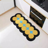 Yeknu Tufting Dots Bedroom Rug Living Room Carpet Yellow Circles Bedside Bathroom Mat Door Floor Anti Slip Pad Aesthetic Home Decor