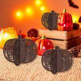 Yeknu 3pcs Halloween Paper Pumpkin Desktop Ornaments Trick or Treat Packaging Favors Festive Party Halloween Party Decoration 2024